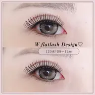 𝑾 𝑭𝒍𝒂𝒕 𝒍𝒂𝒔𝒉 𝟏𝟐𝟎【他店オフ、アイシャンプー込み】