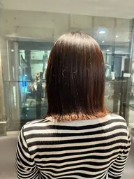 【ダメージ最小限に360°どこから見ても目を引く髪に🪽🫧】ワンカラー+カット+3stepトリートメント🌼🤍