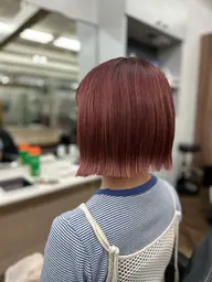 【ブリーチカラー】ダメージレスハイトーン高彩度カラー《ケアブリーチ込み》➕トリートメント