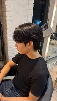 メンズカット+カルマパーマ⛓⚠️髪のダメージやくせ毛の状態によってはパーマがかけられない場合もあります