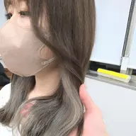 💛顔回り映える💛イヤリングインナーカラー【ケアブリーチ1回＆全体カラー】×カット×トリートメント（ボブ　韓国）