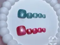 [フット]オフなし　夏定番マグネットorフラッシュフットネイル