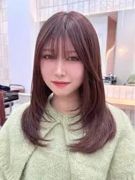 カット+暖色カラー+超音波トリートメント❤️‎🧡‬