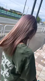 一回ブリーチ+カラー+カット