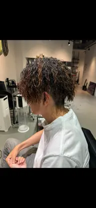 ハードパーマスタイリング込み