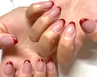 💎オフ+フレンチ/ラメグラデーション