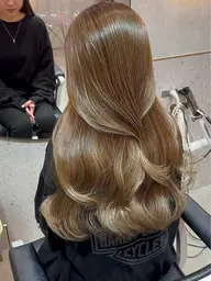 ヘアカラー➕超音波アイロントリートメント💗⟡.·*.