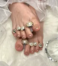 フットネイルワンカラー🎐🩵