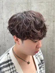 【🥉三番人気🥉韓国風シャドウパーマ🇰🇷】メンズカット＋シャドウパーマ🔥 (メンズ韓国ヘア/原宿/表参道)