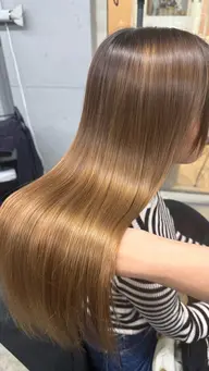 🎶平日限定🎶【髪質改善縮毛矯正】+【カラー】+トリートメント＋marbb🫧