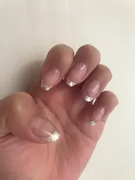 ガラスフレンチネイル💅🤩