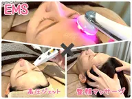【最強小顔・たるみ・むくみケア✨】EMS美顔ローラー全顔＋高圧注入＋整顔マッサージでツボ押しデトックス💖✨本気ケアへ✨
