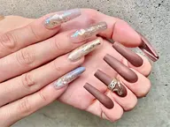 【オフ込】ハンド💅✨🟩チップ長さ出し10本付🟩持ち込み120分アートコース💖