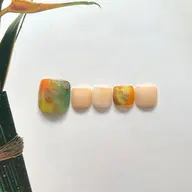 foot simple design(オフなし)🌻シンプルデザインのフットネイル👣パラジェル使用