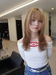 レイヤーカット+ダブルカラー