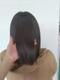 明るい白髪染め+カット+トリートメント