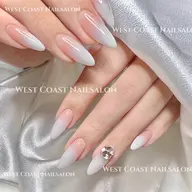 HAND【オフなし】🌺ベイビーブーマー🌸Wグラデー(ハイカラー透け感なし)🍓ミラーグラデー/ミラーフレンチ