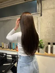 【☆巻ける縮毛矯正☆」髪質改善ストレート+毛先整えカット+髪質改善トリートメント