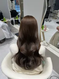 韓国前髪顔周りカット+巻き髪ヘアセット