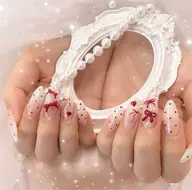 オフ無し🩵カラーグラデーション×キラキララメ✨🍓※パーツは別料金になります!