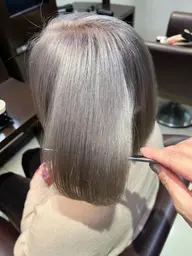 【ミニモ学割‼️】ケアブリーチWカラー&小顔矯正カット & 超音波トリートメント & ナノスチーム