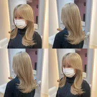 🌈【⭕️3回まで使える】【綺麗なハイトーン維持に】ブリーチリタッチ+髪質改善カラー🌈