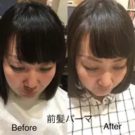 カット & 前髪パーマ（直毛の方や前髪が流れづらい方にはオススメです）