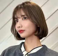 🟦土日祝限定🟦切りっぱなしボブボブカット➕透明感カラー➕高保湿ナノケアスチーム髪質改善💜✨