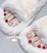 【パラジェル込】フットワンカラー(ラメグラ)+ストーン2個コース【マグネット変更無料】¥7980→5980