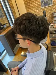 メンズカット＋ピンパーマ