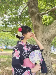 浴衣着付け+ヘアセット