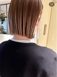 微アルカリストレート➕切りっぱなしボブ