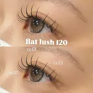 【❣️本日限定ゲリラクーポン❣️】 フラットラッシュ120本🌿+500円LED変更可💭