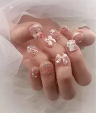 【Jrネイリストクーポン💘デザイン事前に送ってください💖】10本アートネイルモデル🌹¥6600