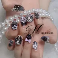 【初回オフ無料★ケア込み】✨ゴテゴテ闇系地雷系【自爪】10本持ち込みデザイン💎150分やり放題 厚み出し込み