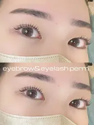【12月限定】　眉毛wax＋まつげパーマ🌟　(眉毛メイク、コーティング剤お仕上げ付き🎶)