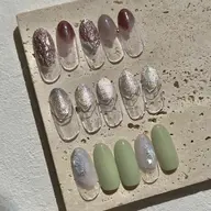 （オフなし)【モデル様募集】人気No1HND.👑時短ニュアンスネイル🪐研修ネイリストが担当