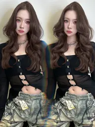 [明るめカラーにしたい方🐈‍⬛💋]カット🩷ブリーチなしダブルカラー🩷超音波トリートメント付き🩷