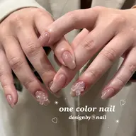 【ミニモ限定クーポン⭐︎】オフ/ケア込みワンカラーorラメグラデーションネイル♪