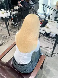 【僕にしかできないクオリティーを】カット＋ダブルカラーハイトーン ケアブリーチ ブロンド　ホワイトベージュ　ラベンダー