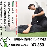 慢性的な首肩こり、腰痛でお悩みの方。