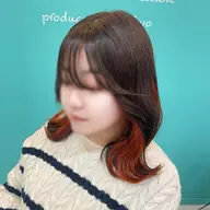 【インナーカラーでさりげなく】インナーブリーチ＋フルカラー＋トリートメント