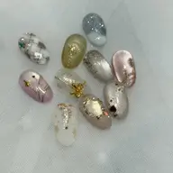 【ハンド】オフ込みパラジェル可・ジェルネイルシンプルデザイン(アート2本)🩶