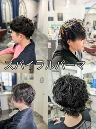 メンズカット➕ケア波巻きスパイラルパーマ【シャドウパーマ/波巻きパーマ/ツイストパーマ/スパイラルパーマ/サーフカール】