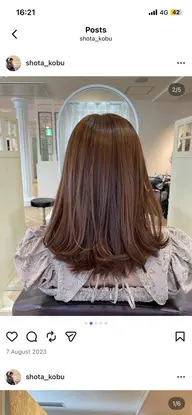 💥ミニモ特別価格‼️💥【🪞ツヤツヤ🪞ストレートパーマ前髪無しの方限定🪞‼️先着5名‼️】