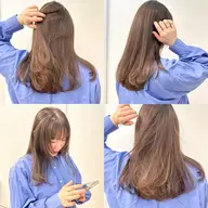 前髪カット＋ブリーチなしダブルカラー🧸