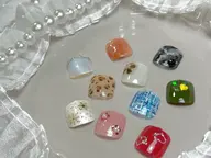 【フット】親指アートコース🎨 ワンカラーorラメグラ 10種
