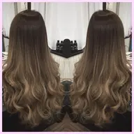 🐾Wカラー(ブリーチ+カラー)+シールエクステ70本🐾 エクステカット込み