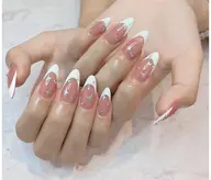 [チップ長さ出し10本] フレンチ