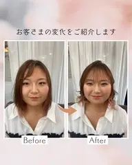 ヘアセット&ポイントメイク